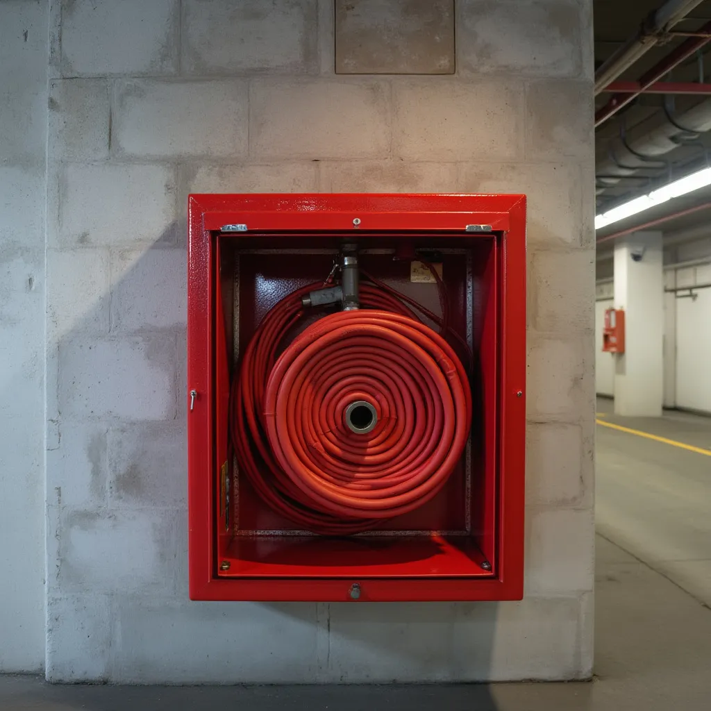 Sistema de rociadores instalado en techo de oficina moderna